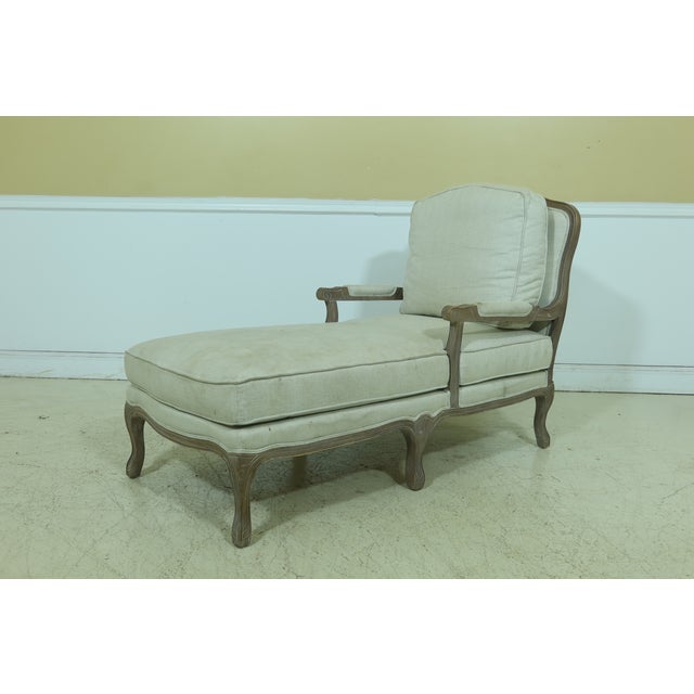 Restoration Hardware French Style Upholstered Chaise Lounge Chairish