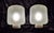 Metal Vintage Wall Lamps with White Metal Bases and Matte, Bubbled Glass Shades by Keuco, 1970s, Set of 2 For Sale - Image 7 of 9
