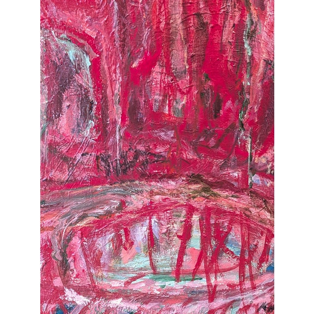 Kristi Haines Herman “Familial Pedestal” Contemporary Gestural Red Abstract Expressionist Painting, 2024 For Sale In Houston - Image 6 of 10