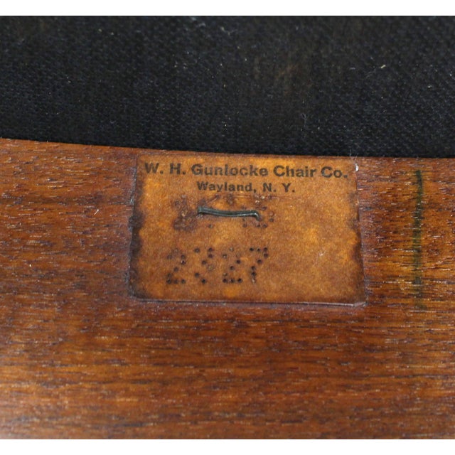 Mid 20th Century Solid Walnut Newly Upholstered Set of Four Gunlocke Chairs Risom Style For Sale - Image 5 of 10