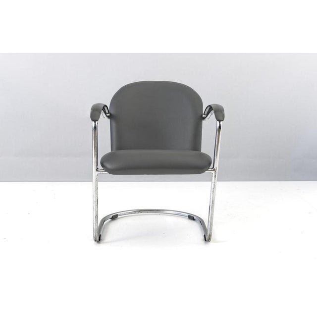 Black Model 414 Cantilever Armchair by Wilhem Gispe, Netherlands, 1935 For Sale - Image 8 of 15