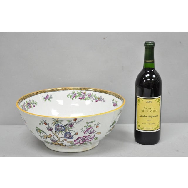 Antique Edge Malkin & Co Indian Tree English Transferware Chinoiserie Porcelain Serving Bowl. Circa Early 20th Century....