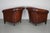 Vintage Dutch Cognac Leather Club Chairs, 1970s, Set of 2 For Sale - Image 3 of 18