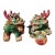Vintage Shiwan Kiln Glazed Mythical Beast Figures (Qilin / Foo Dogs) - A Pair For Sale