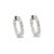 Ladies 18k White Gold 3.60ctw Inside Out Baguette Diamonds Hoop Earrings, Pair For Sale - Image 4 of 8