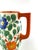 Rustic European Vintage Czech Hand-Painted Floral Pitcher – Czechoslovakia Folk Art Pottery Jug For Sale - Image 3 of 12
