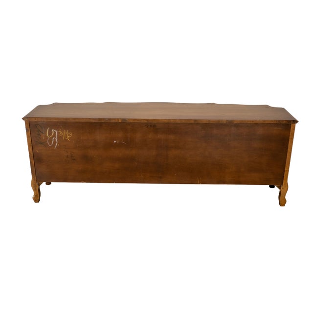 Vintage French Provincial Walnut Credenza Buffet Sideboard Carved Rococo 79" For Sale - Image 11 of 18