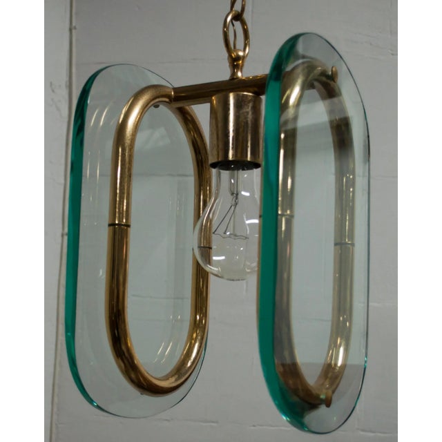 Gold Vintage Pendant Lamp, 1950s For Sale - Image 8 of 16