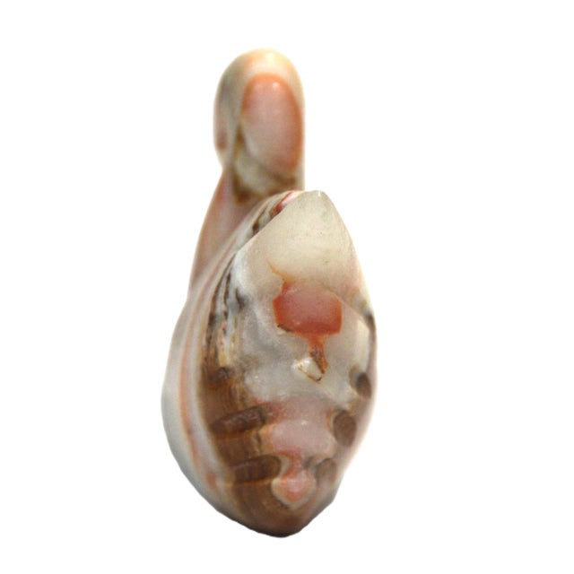 Contemporary Vintage Hand Carved Onyx Marbled Swan Figurine For Sale - Image 3 of 3