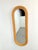 Large Vintage Oval Rattan Wicker Wall Mirror, France, 1980s For Sale - Image 6 of 10