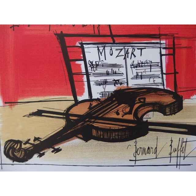 Bernard Buffet, Still Life with Violin, Lithograph For Sale - Image 5 of 5