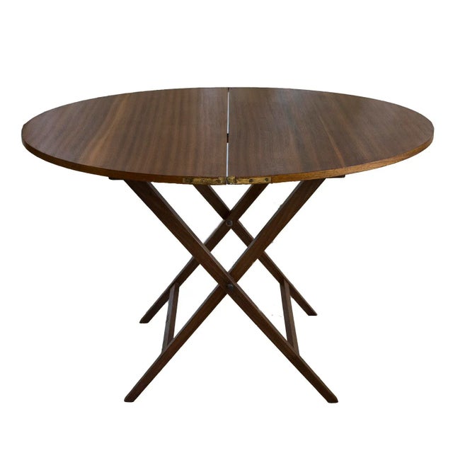 Vintage Folding Danish Campaign Table For Sale - Image 4 of 9