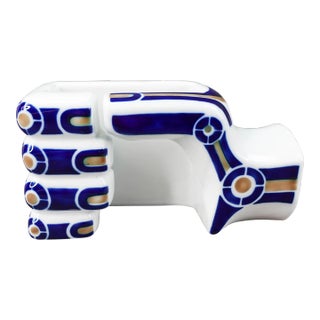 Sargadelos Spain Vintage Porcelain Modernist Hand Sculpture For Sale