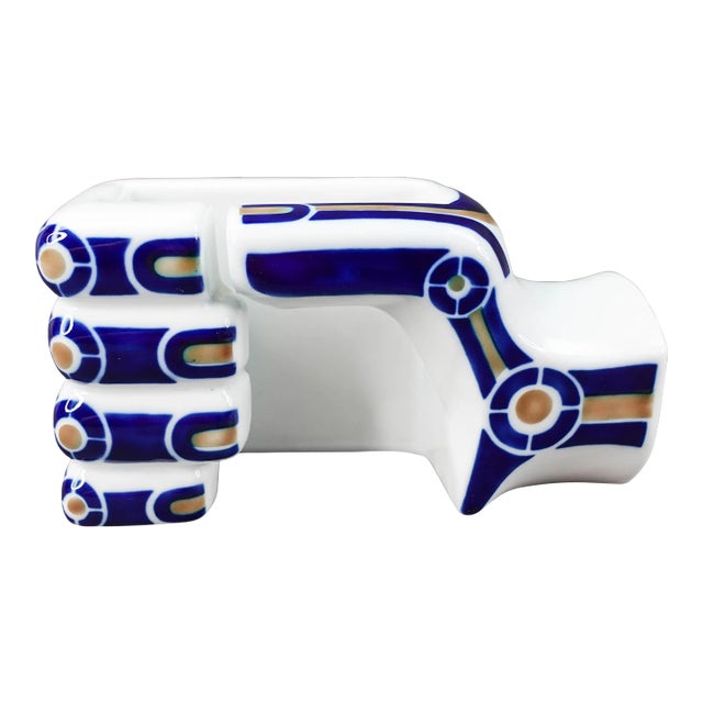Sargadelos Spain Vintage Porcelain Modernist Hand Sculpture For Sale