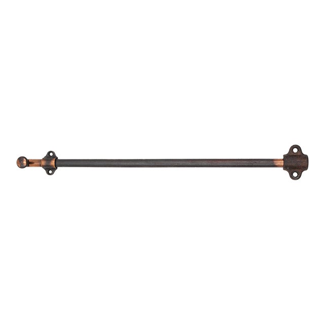 Vintage 12.5 In. Steel Japanned Door Surface Bolt For Sale