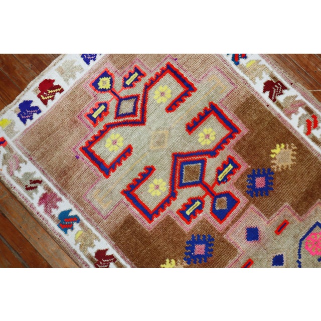 Colorful Turkish Runner, 2'8'' X 12'7'' For Sale In New York - Image 6 of 10