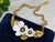 1980s Vintage Louis Feraud Paris Costume Necklace - White Floral Statement Piece For Sale - Image 5 of 9