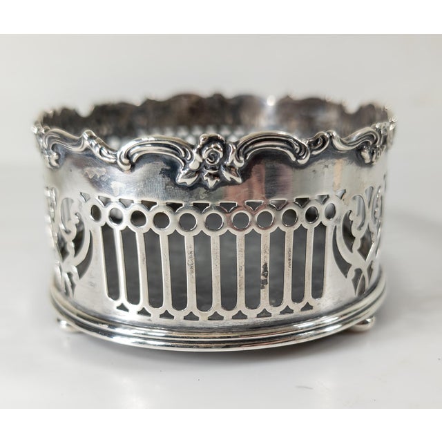 Metal 20th Century Gorham Sterling Silver Catchall Wine Coaster With Gallery For Sale - Image 7 of 11
