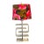 1950s Mid Century Modern Hollywood Regency Lucite Floral Table Lamp For Sale