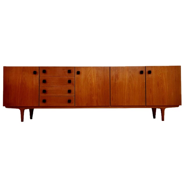 Danish Long Teak Sideboard by Ib Kofod Larsen, 1960s For Sale