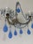 1920 French Periwinkle Lilac Purple Murano Drops and Beads Blown Glass Sconces For Sale - Image 6 of 8