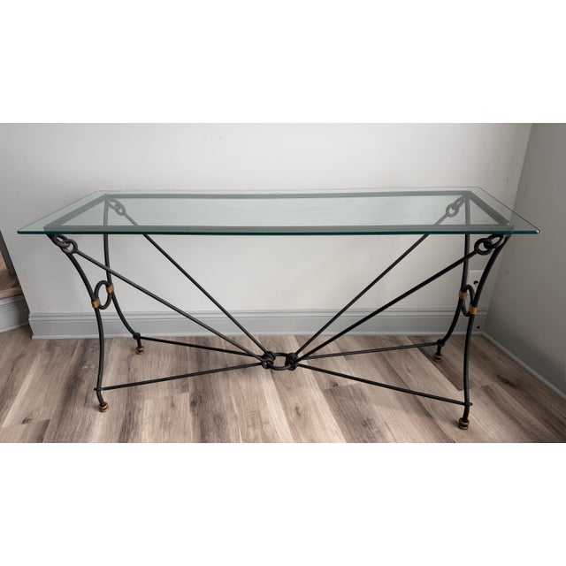 1980s 5-Piece Giacometti Style Brutalist Iron Table Suite - Set of 5 For Sale - Image 15 of 18