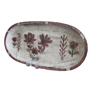 Large French Ceramic Tray by Gustave Reynaud for Le Mûrier, 1960s For Sale