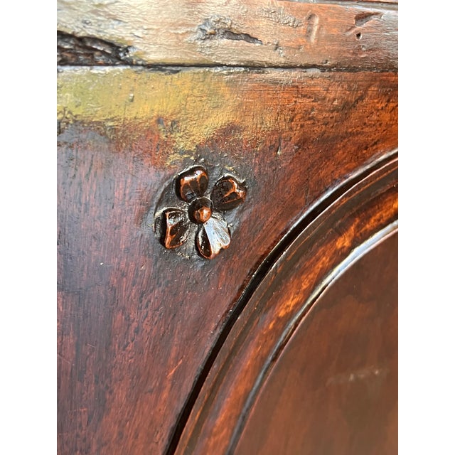 Antique Carved Walnut French Provincial Large Buffet or Sideboard Cabinet For Sale - Image 9 of 13