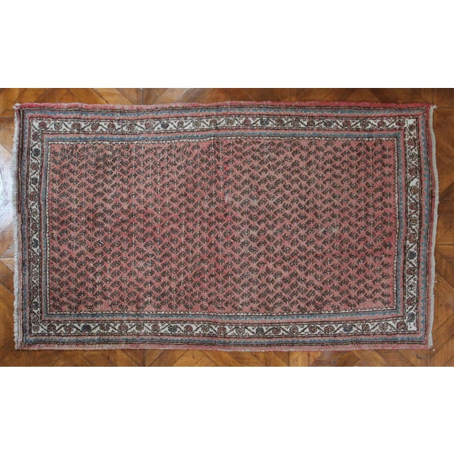 Antique Middle Eastern Rug in Wool For Sale - Image 6 of 6
