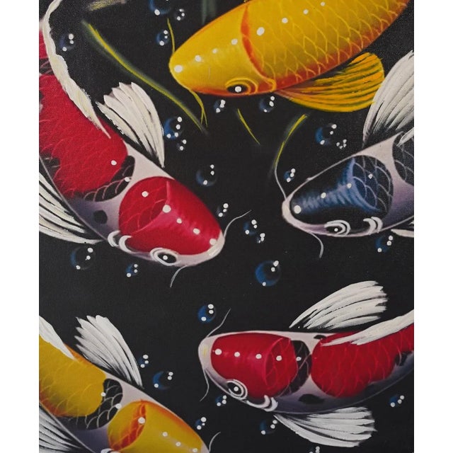 Koi swimming as one - a symbol of unity and togetherness. Part of a 3-piece koi series by the same artist (Fish, Fish 2...