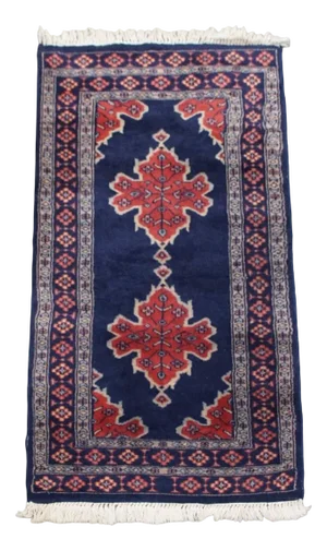 Dark Blue Rug in Wool