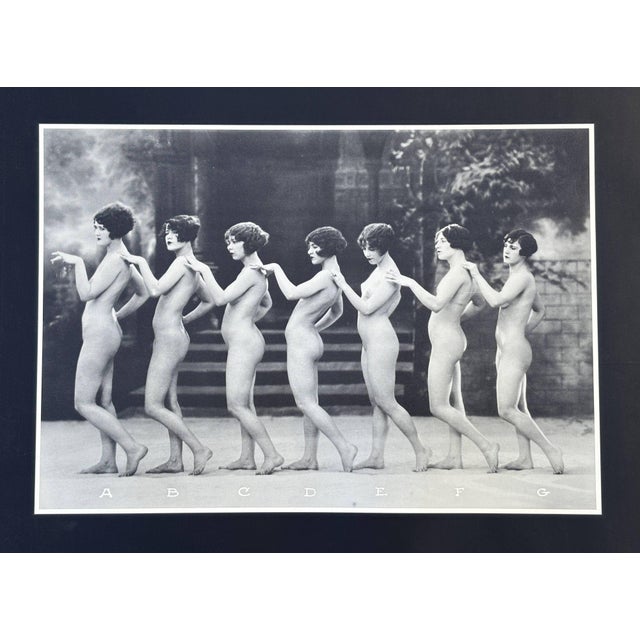 Art Deco 1925 Albert Arthur Allen "Chorus Line a-G" Nude Flapper Girls Poster Print For Sale - Image 3 of 5