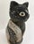 Vintage Folk Art Hand-Carved Wooden Cat Sculpture – Black & White Primitive For Sale - Image 4 of 11