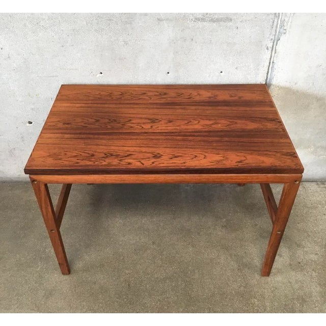 Brown 1960s Vintage Rosewood Side Table For Sale - Image 8 of 9