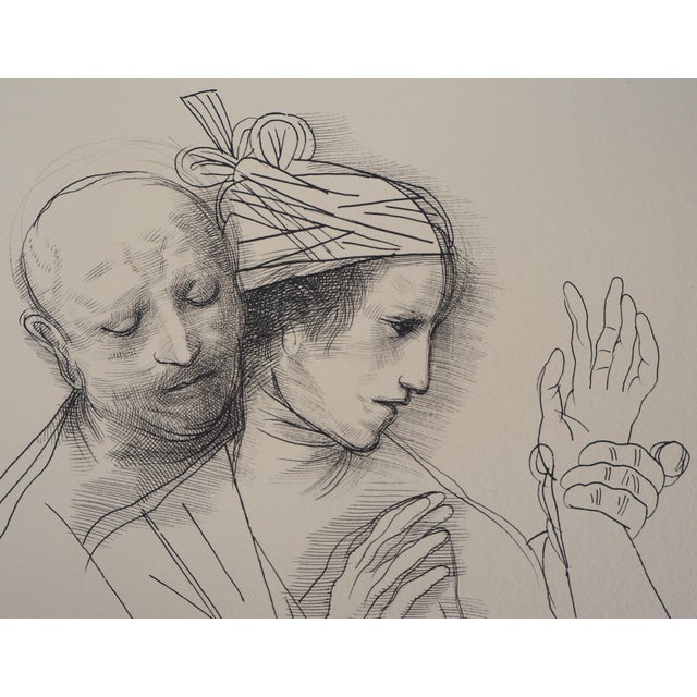Paper The Lovers and the Pilgrim Drawing by Miguel Conde, 1993 For Sale - Image 7 of 9
