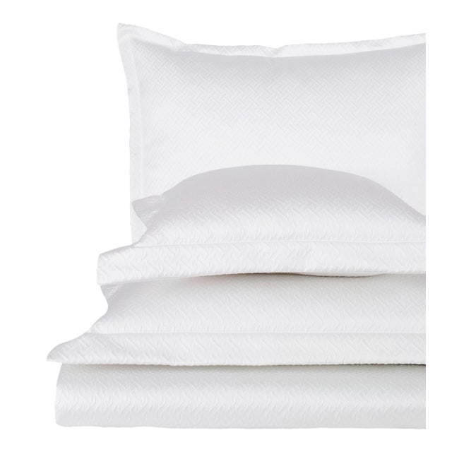 Tagami Full/Queen Cotton Duvet Set, Pearl, 3 Pieces For Sale