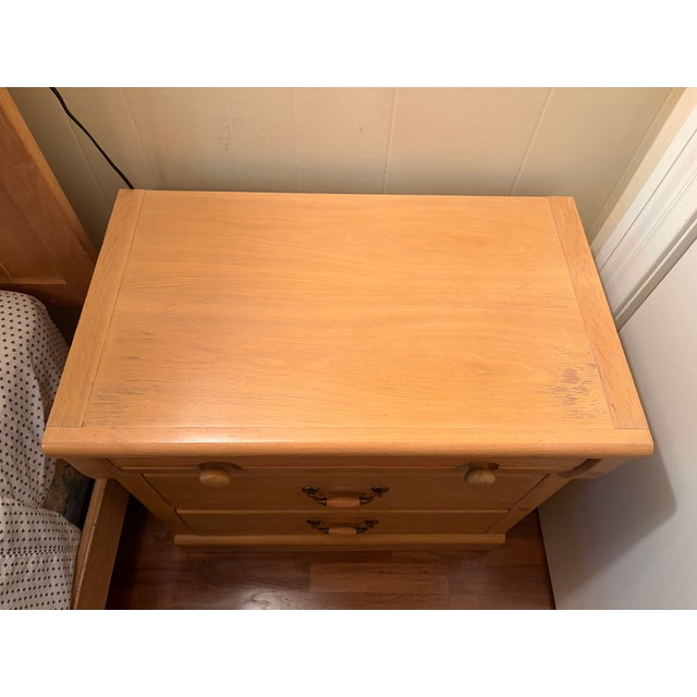 Lexington Furniture Locker Room Collection Oak Solids/Veneers Twin Beds Set With Bunching Locker Storage Cabinets & Nightstand.. For Sale - Image 11 of 18