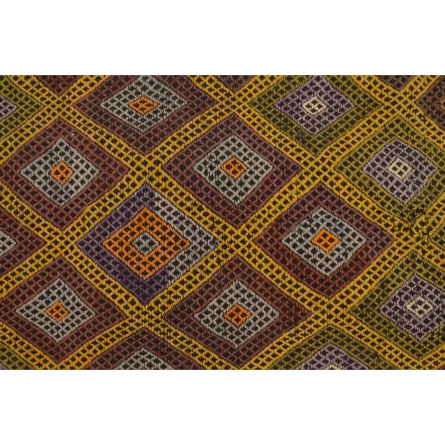 Apricot 1960s Geometric Anatolian Kilim Rug For Sale - Image 8 of 10