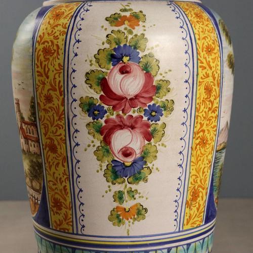 Ceramic Large Majolica Amphora from Deruta Manufacture For Sale - Image 7 of 13