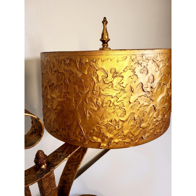 Gold 1950s Spanish Desk Lamp For Sale - Image 8 of 9