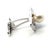 Japanese 1990s Pair of Mikimoto Estate Akoya Pearl Mens Cufflinks 7 mm Silver For Sale - Image 3 of 6