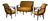Empire Seating Suite from Henri Jacob, France, 1800s, Set of 5 For Sale