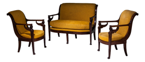Empire Seating Suite from Henri Jacob, France, 1800s, Set of 5