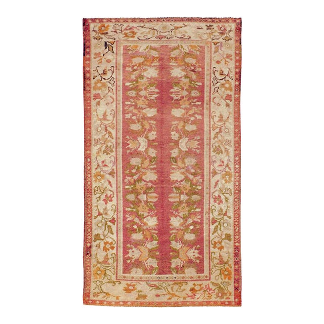 Galerie Shabab Collection Early 20th Century Turkish Oushak Throw Rug For Sale