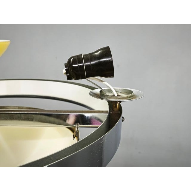 Czech Art Deco Opaline Glass Chandelier, 1940s For Sale - Image 3 of 16
