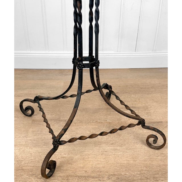 Antique Victorian Wrought Iron Garden Plant Stand - 42" For Sale - Image 10 of 12