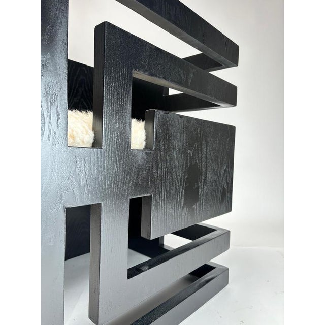 Gerrit Rietveld Postmodern Sculptural Wooden Armchairs, Italy, 1970s, Set of 2 For Sale - Image 4 of 10