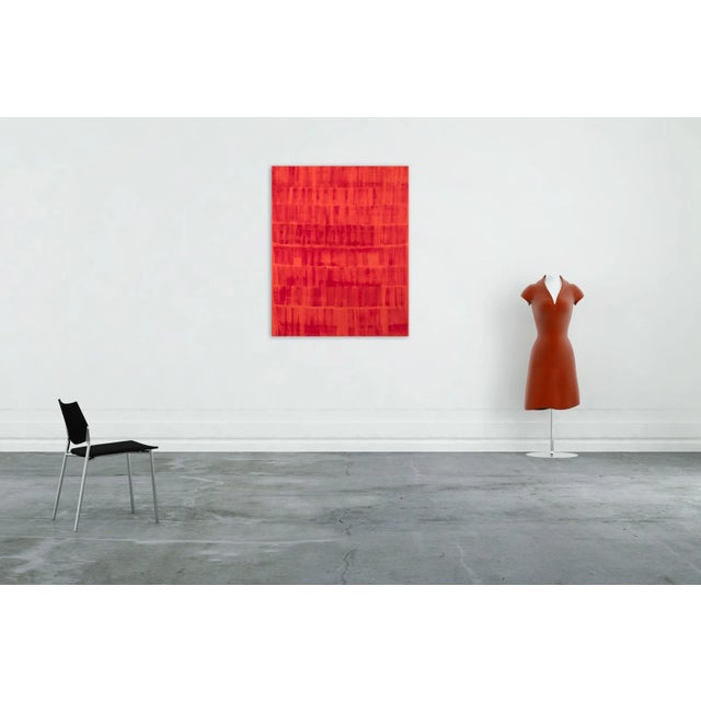 Oil on wood Edition: Unique, Unframed. She layers paint in gestural, horizontal swaths from left to right, stacking the...