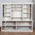 19th century large bookcase display cabinet from Denmark, crafted in pine. The cabinet has a newer white and gray painted...