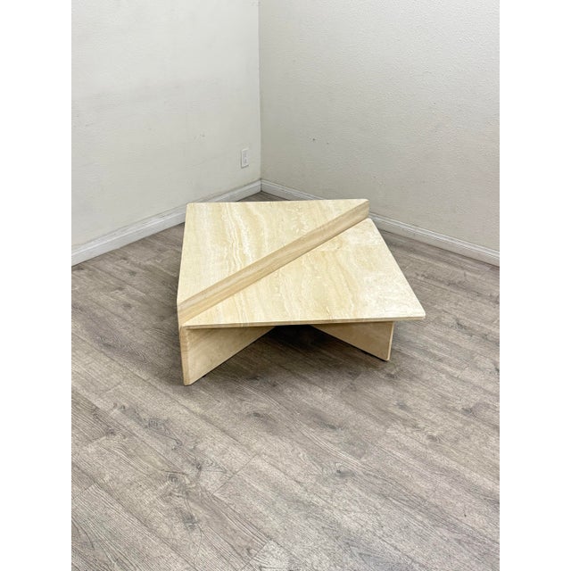 Vintage Travertine Coffee Table For Sale - Image 11 of 11